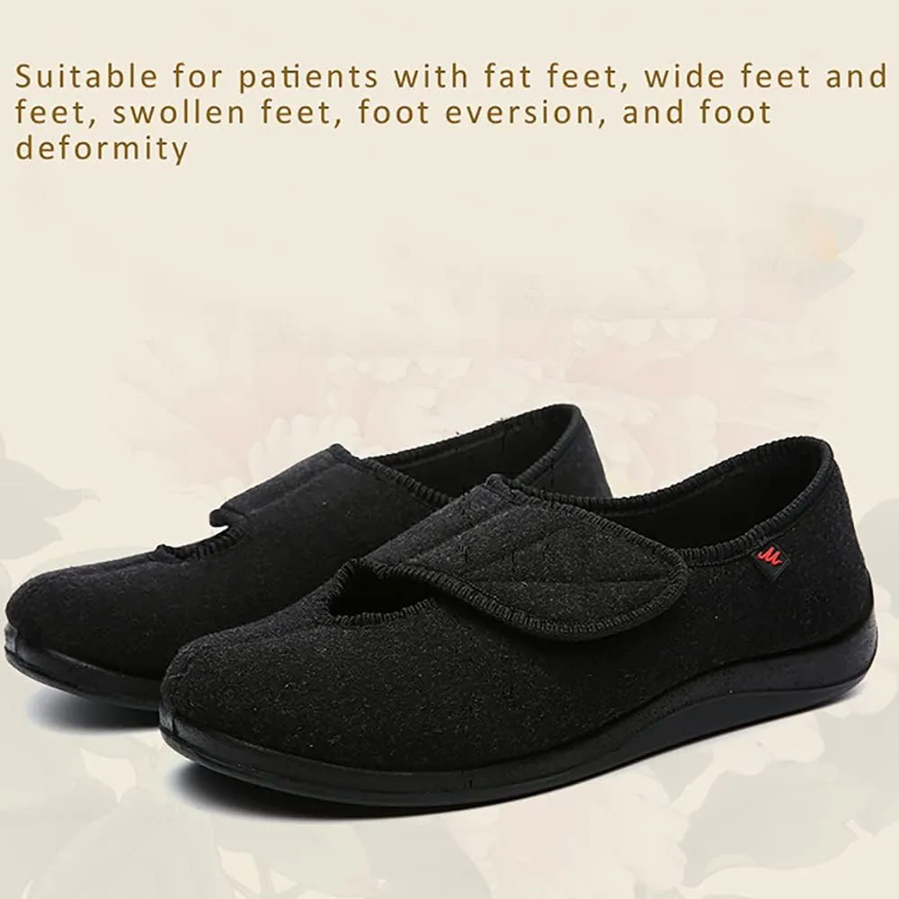 Men's Diabetic Recovery Slippers, Adjustable Orthopedic Wide Width Walking Shoes, Home Shoes for Arthritis Edema Swollen Feet Elderly Men