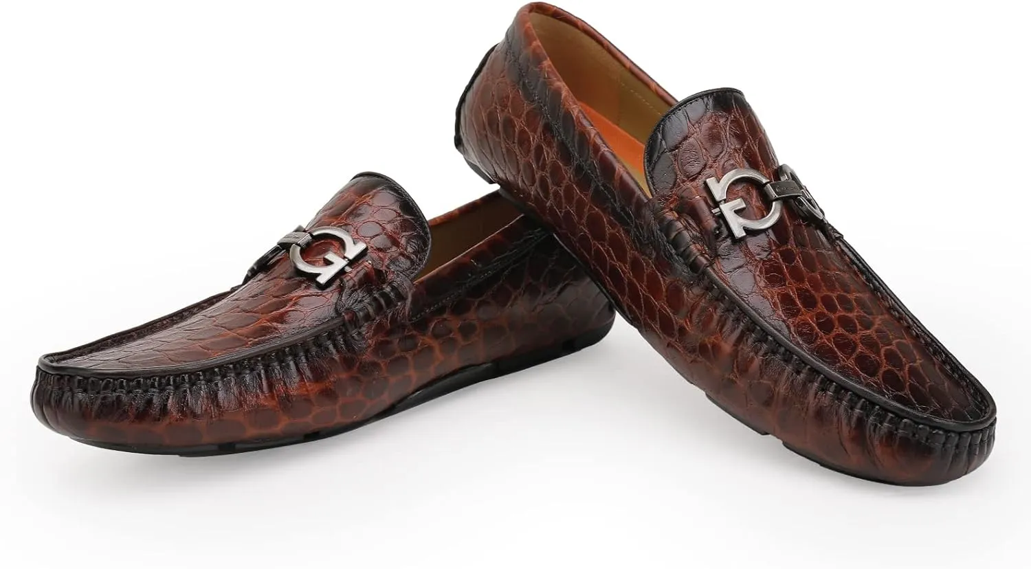 Men's Driving Moccasins Dress Shoes, Leather Casual Slip On Breathable Penny Loafers for Men