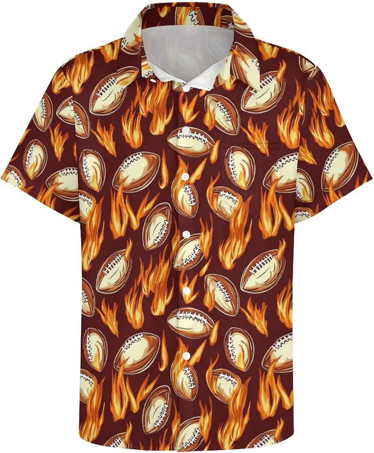 Mens Hawaiian Shirt Casual Button Down Short Sleeve Tropical Beach Holiday Aloha Party Shirt for Men Funny