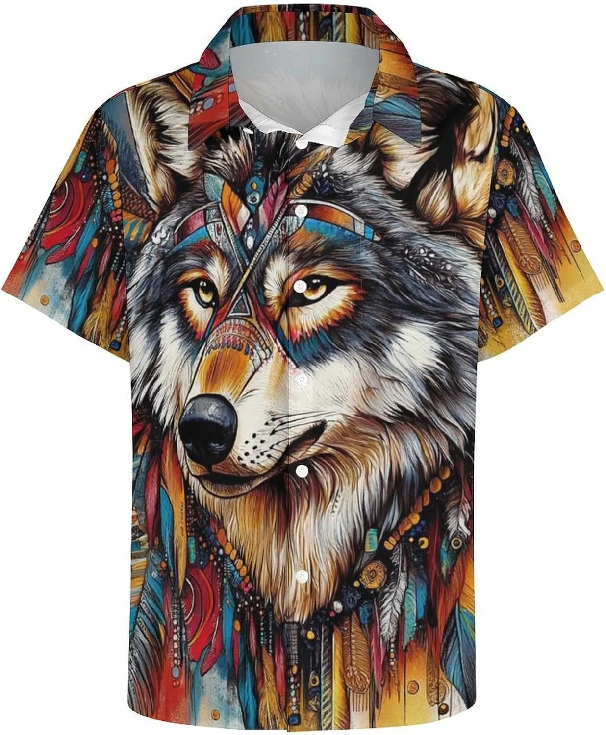 Mens Hawaiian Shirt Casual Button Down Short Sleeve Tropical Beach Holiday Aloha Party Shirt for Men Funny