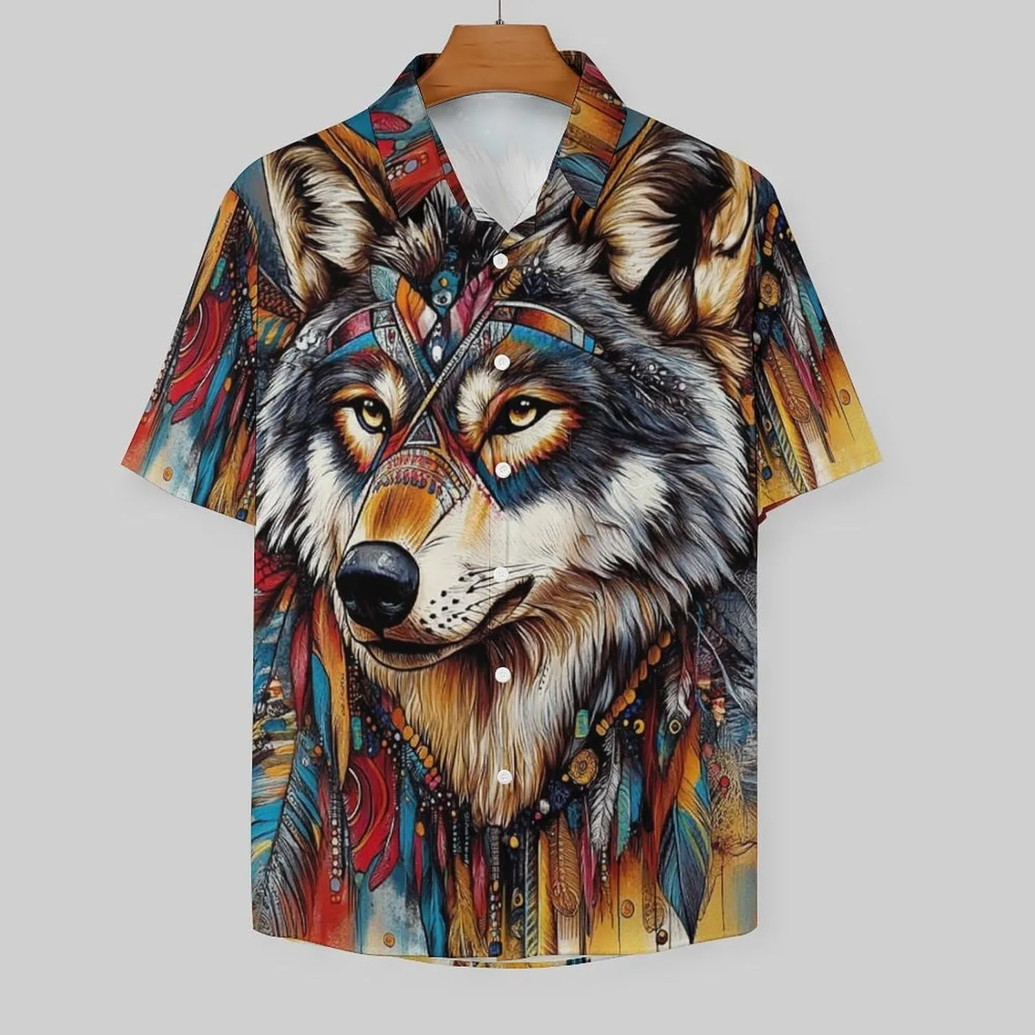 Mens Hawaiian Shirt Casual Button Down Short Sleeve Tropical Beach Holiday Aloha Party Shirt for Men Funny