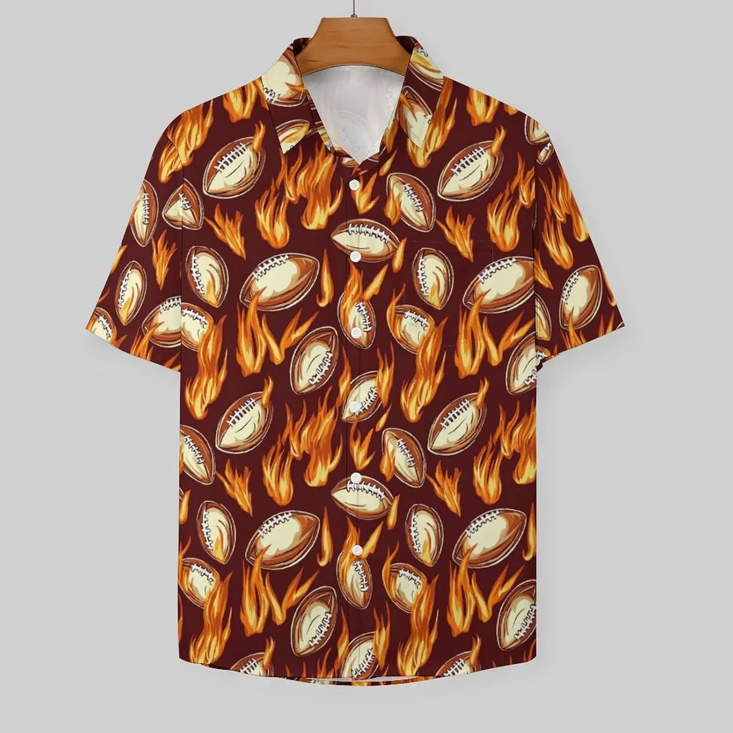 Mens Hawaiian Shirt Casual Button Down Short Sleeve Tropical Beach Holiday Aloha Party Shirt for Men Funny