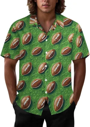 Mens Hawaiian Shirt Casual Button Down Short Sleeve Tropical Beach Holiday Aloha Party Shirt for Men Funny