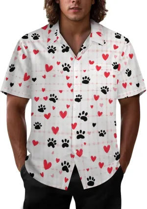 Mens Hawaiian Shirt Casual Button Down Short Sleeve Tropical Beach Holiday Aloha Party Shirt for Men Funny