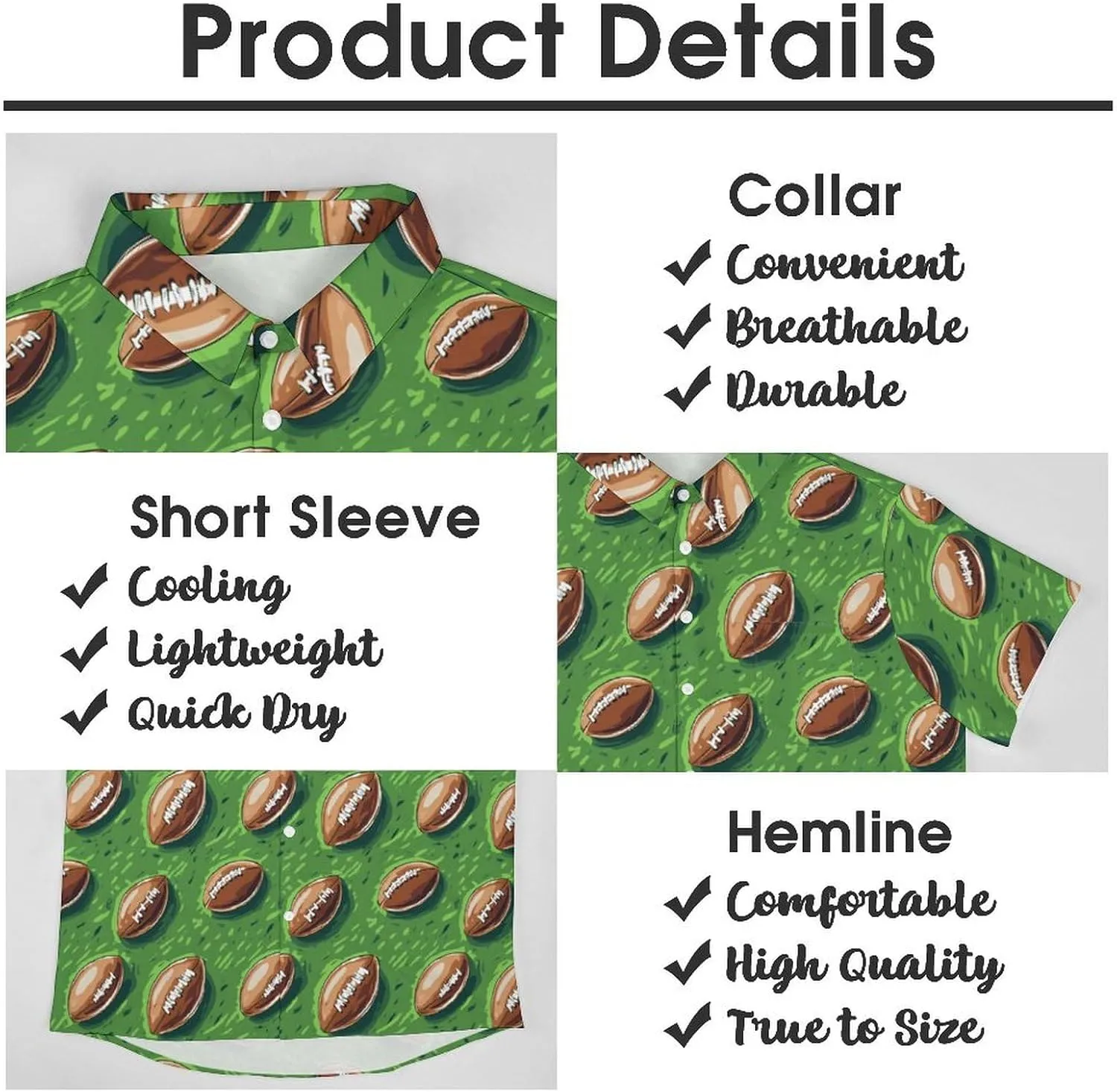 Mens Hawaiian Shirt Casual Button Down Short Sleeve Tropical Beach Holiday Aloha Party Shirt for Men Funny