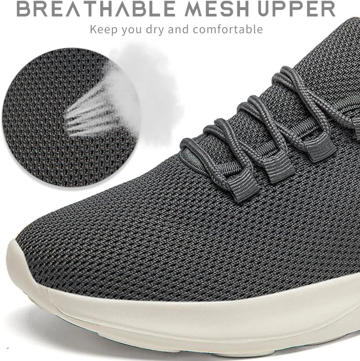 Mens Running Shoes Slip on Walking Sneakers Workout Sports Athletic Gym Ultra Lightweight Casual Fashion Breathable Mesh Comfortable