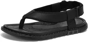 Mens Sandals Beach Flip Flop Comfort Casual Thong Hiking Water Soprt Leather Athletic Slipper