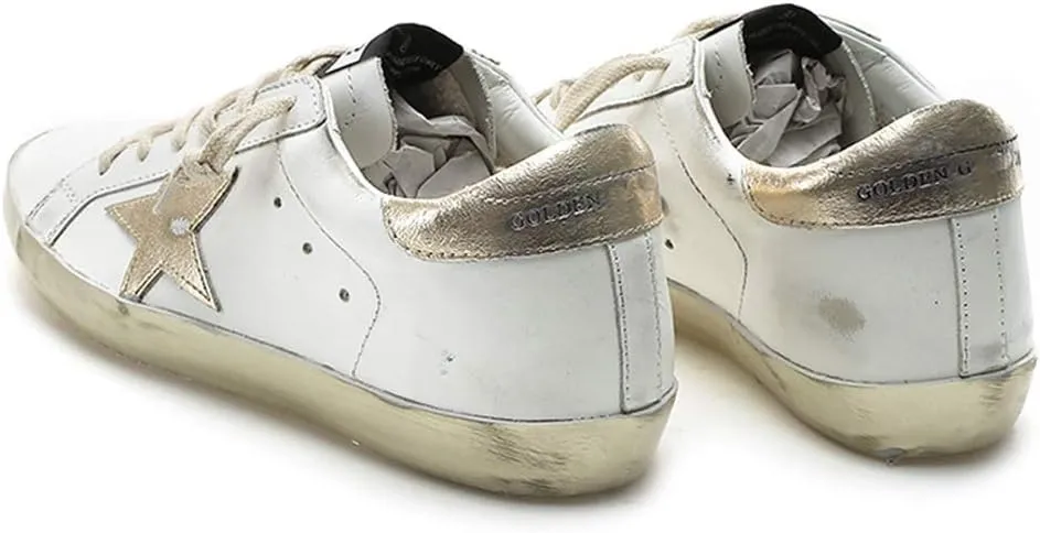 Men's Sneakers Leather Super Star Francy Sports Shoes Golden Shoes