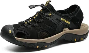 Men's Sport Sandals Outdoor Hiking Sandals Closed Toe Water Sandals Casual Lightweight Summer Breathable Beach Shoes