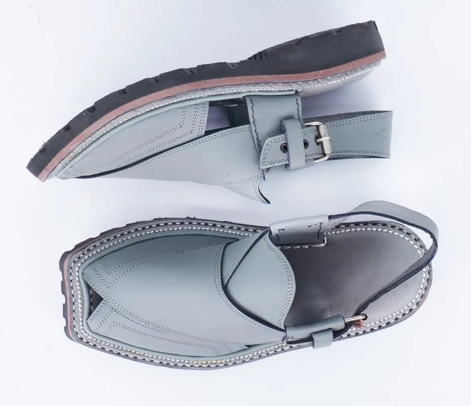 Mens Traditional Peshawari Chappal Double Sole Summer Stylish Genuine Cowhide Leather Sandal Comfortable Shoes for Men