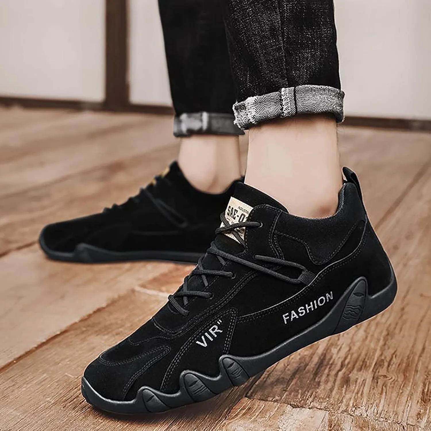 Mens Walking Shoes Non-Slip Breathable Chukka Boots Orthopedic Shoes Lightweight Driving Shoes for Hiking Camping