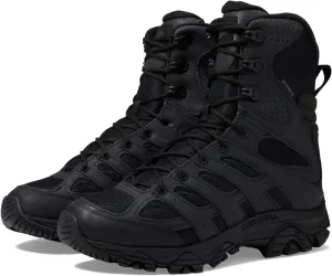 Merrell Men’s Moab 3 8” Zip Tactical Waterproof Boots, Durable & Comfortable Coated Leather Combat Hiking Shoes