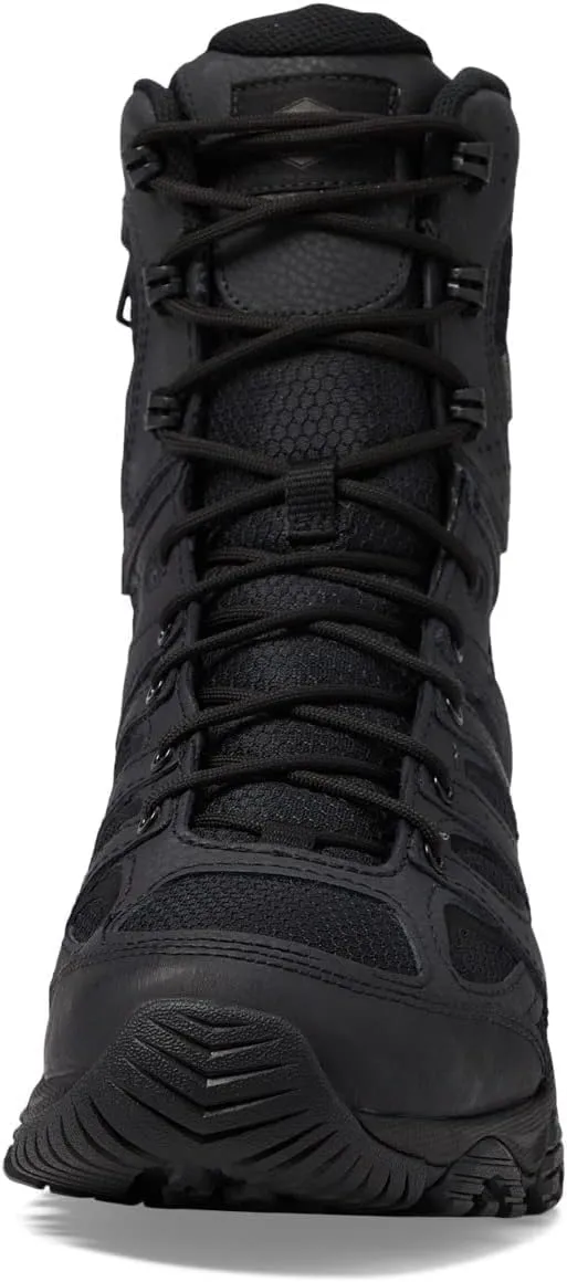 Merrell Men’s Moab 3 8” Zip Tactical Waterproof Boots, Durable & Comfortable Coated Leather Combat Hiking Shoes