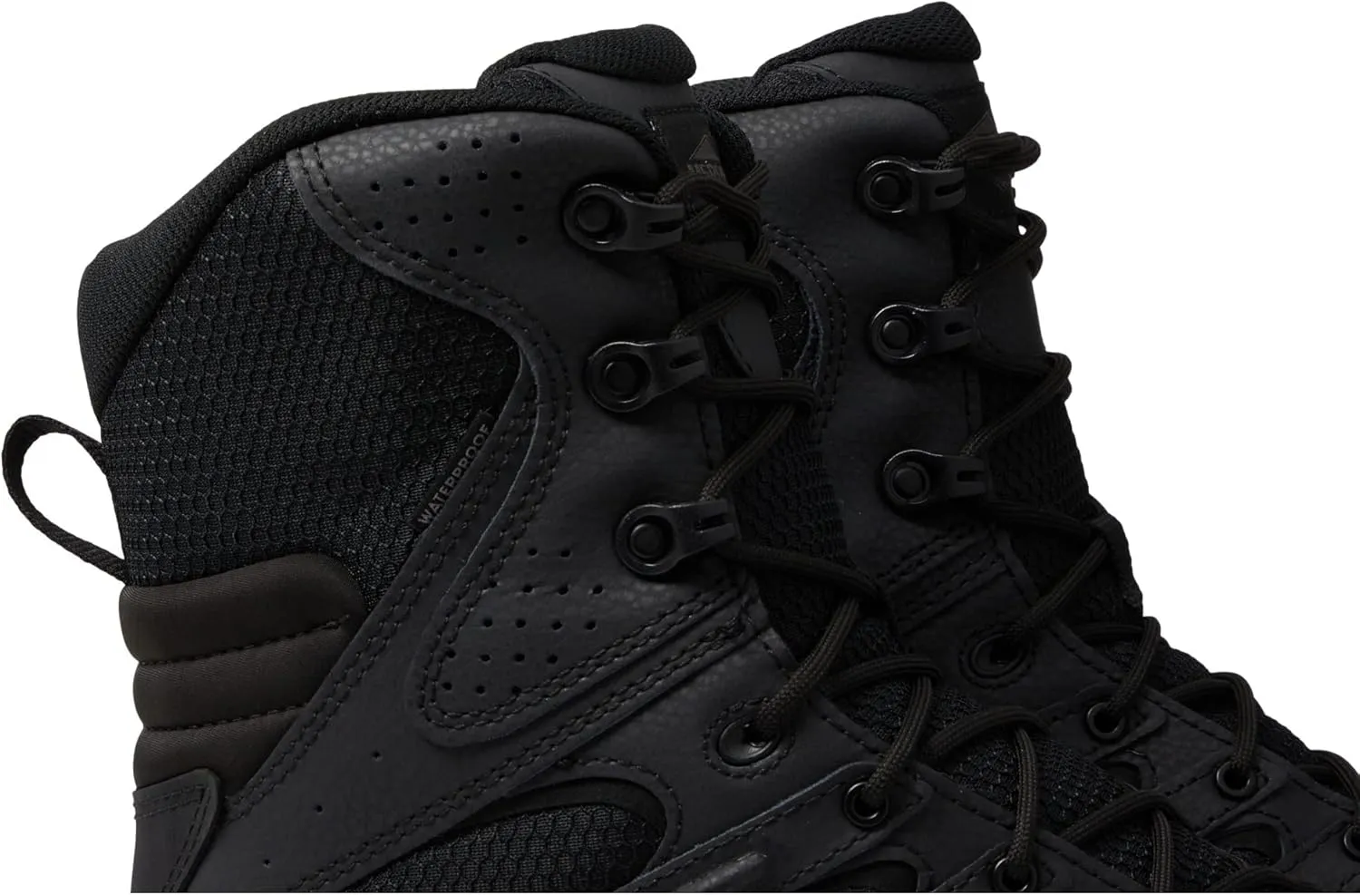 Merrell Men’s Moab 3 8” Zip Tactical Waterproof Boots, Durable & Comfortable Coated Leather Combat Hiking Shoes