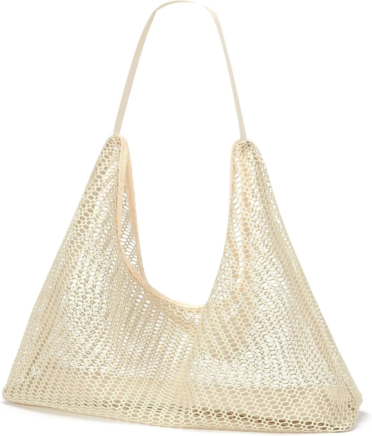 Mesh Beach Bag, Summer Beach Tote Bags for Women, Soft Casual Crochet Bags for Vacation Shopping Swimming Pools Travel