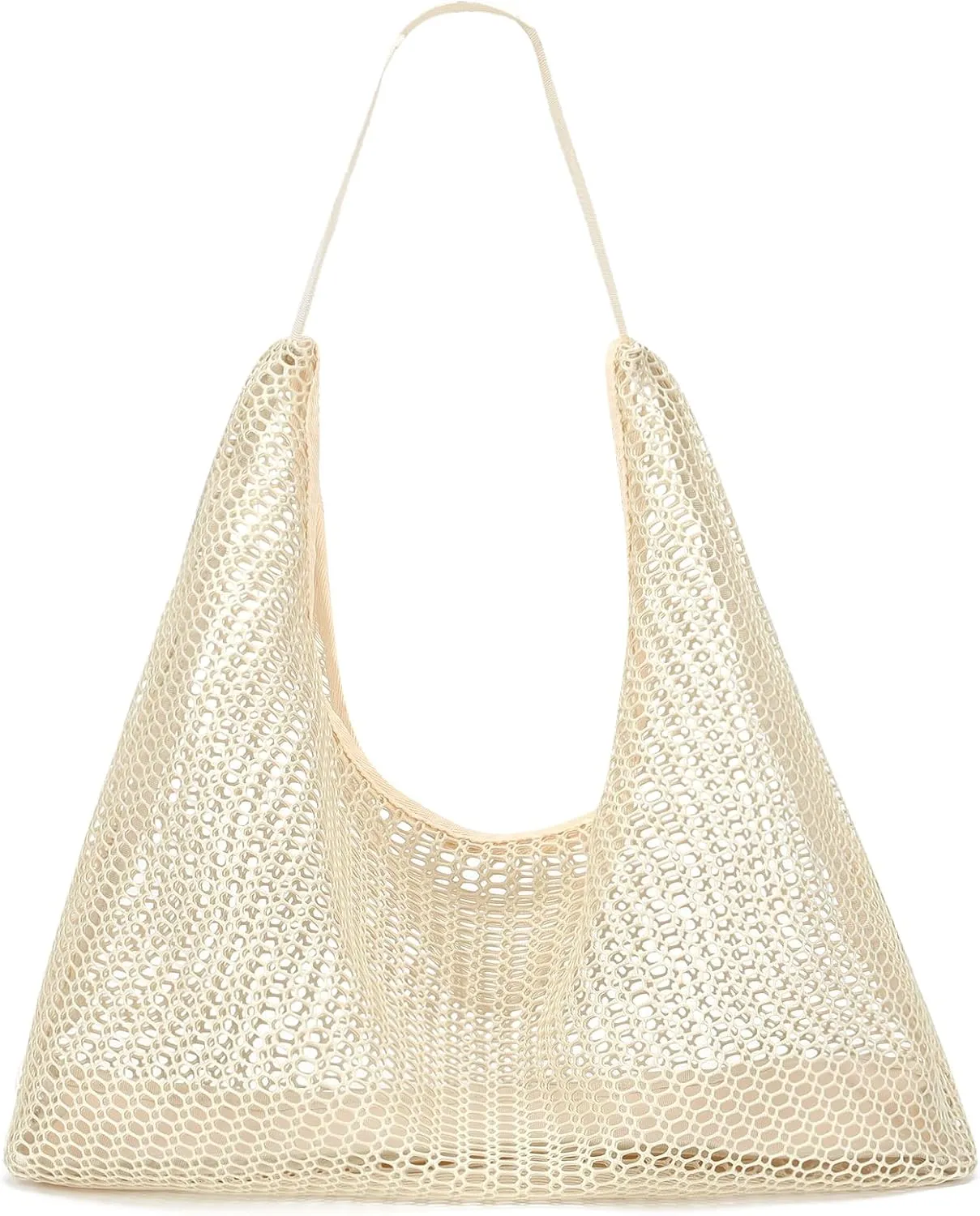 Mesh Beach Bag, Summer Beach Tote Bags for Women, Soft Casual Crochet Bags for Vacation Shopping Swimming Pools Travel