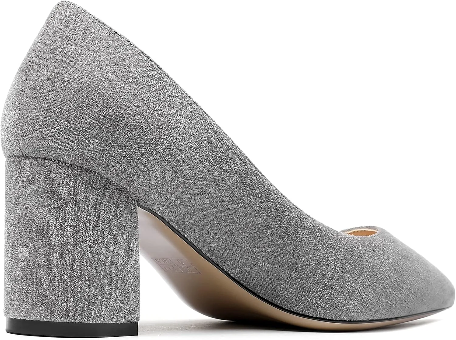 Mettesally Women's Classic Closed Pointed Toe Pumps 7cm Mid High Chunky Block Heel Chic Shoes Slip on Comfortable for Party Business Office Dress Pumps…