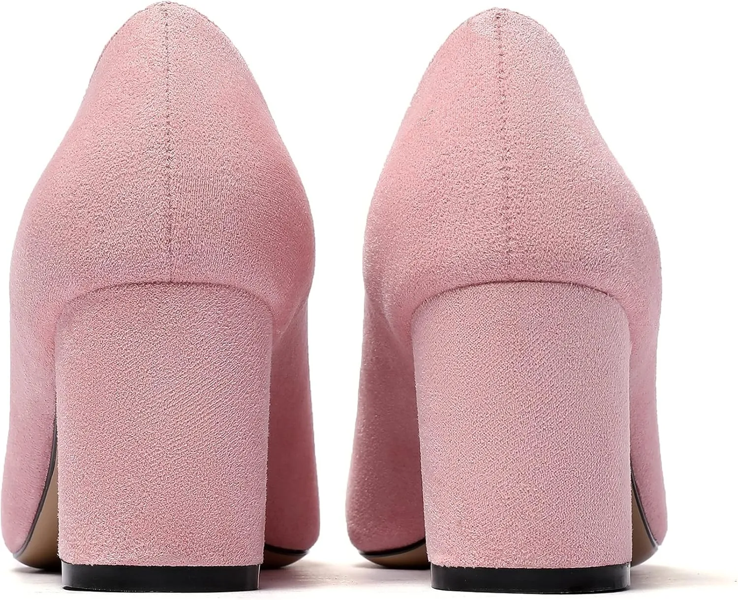 Mettesally Women's Classic Closed Pointed Toe Pumps 7cm Mid High Chunky Block Heel Chic Shoes Slip on Comfortable for Party Business Office Dress Pumps…