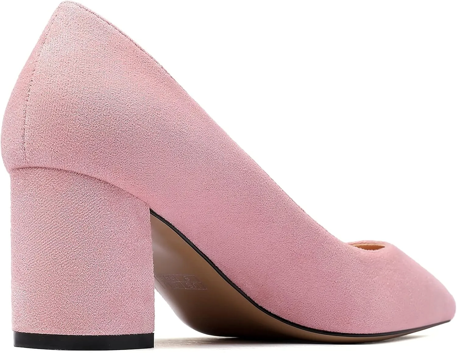 Mettesally Women's Classic Closed Pointed Toe Pumps 7cm Mid High Chunky Block Heel Chic Shoes Slip on Comfortable for Party Business Office Dress Pumps…