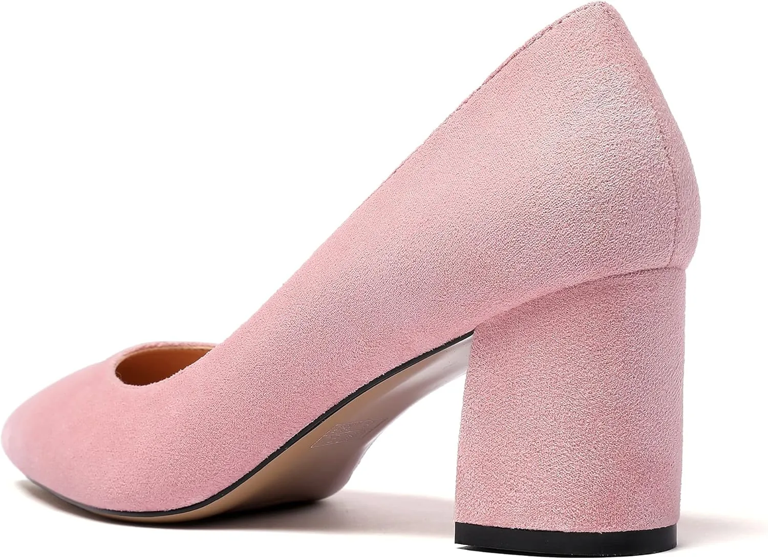 Mettesally Women's Classic Closed Pointed Toe Pumps 7cm Mid High Chunky Block Heel Chic Shoes Slip on Comfortable for Party Business Office Dress Pumps…