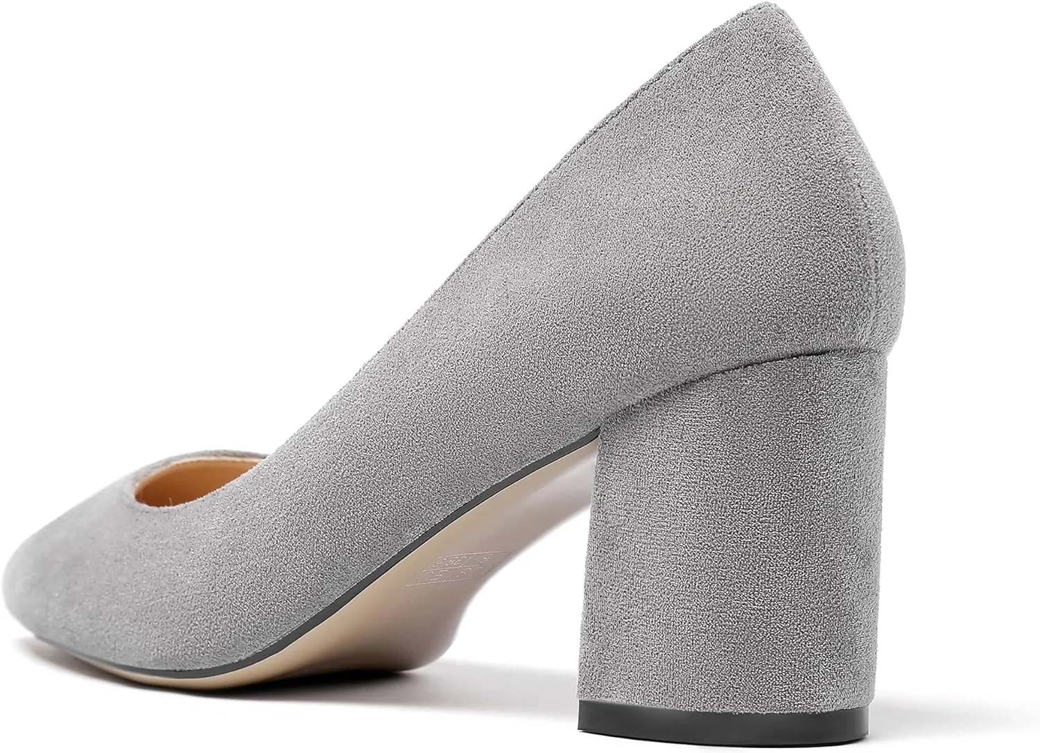 Mettesally Women's Classic Closed Pointed Toe Pumps 7cm Mid High Chunky Block Heel Chic Shoes Slip on Comfortable for Party Business Office Dress Pumps…