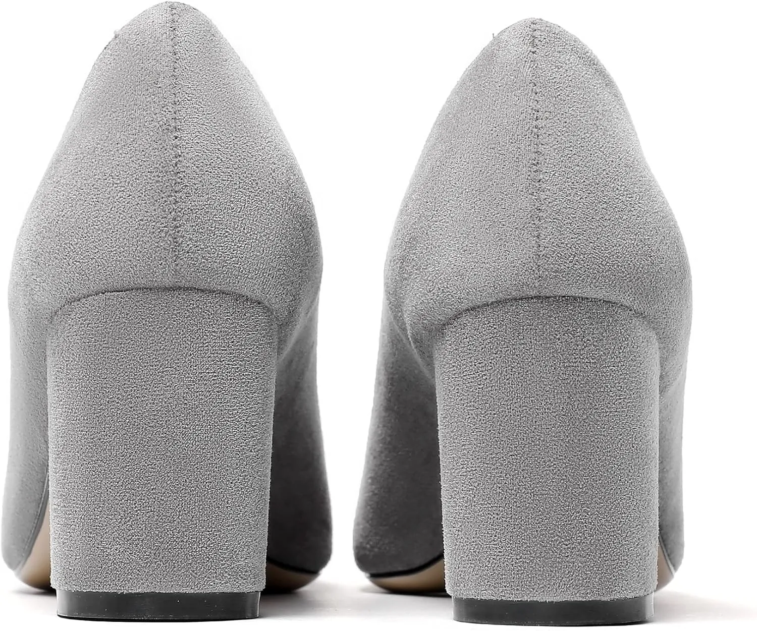 Mettesally Women's Classic Closed Pointed Toe Pumps 7cm Mid High Chunky Block Heel Chic Shoes Slip on Comfortable for Party Business Office Dress Pumps…