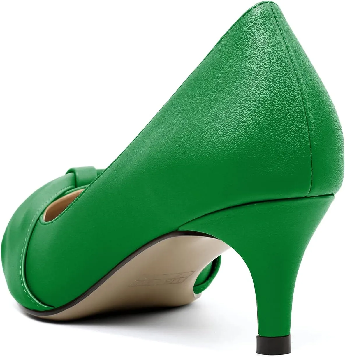 Mettesally Womens Kitten Heel Pumps Pointed Toe Mid Heels Bow Tie Comfort Slip On Heeled Shoes for Wedding Party Office