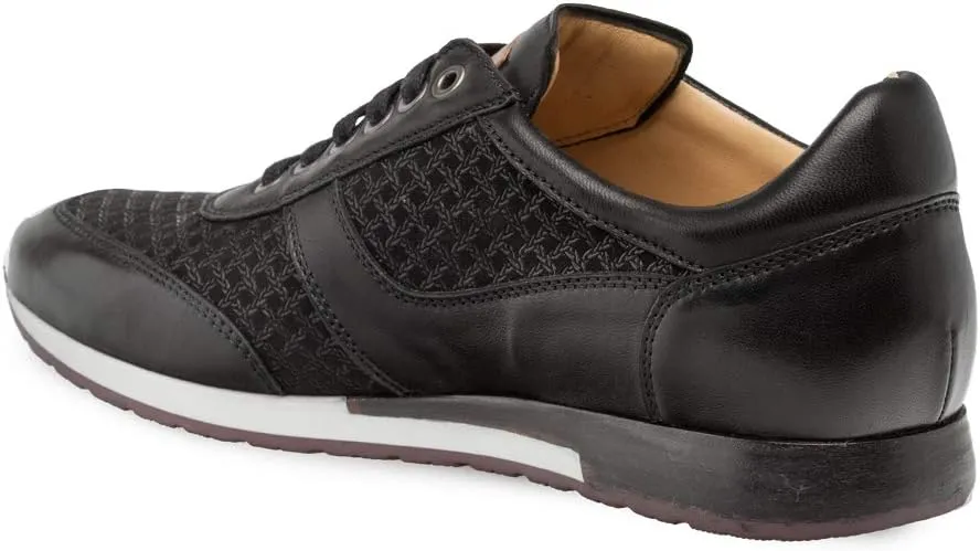 Mezlan - Maxim - Men's Luxury Dress Sneaker - Embossed Suede & Smooth Calfskin - Handcrafted in Spain