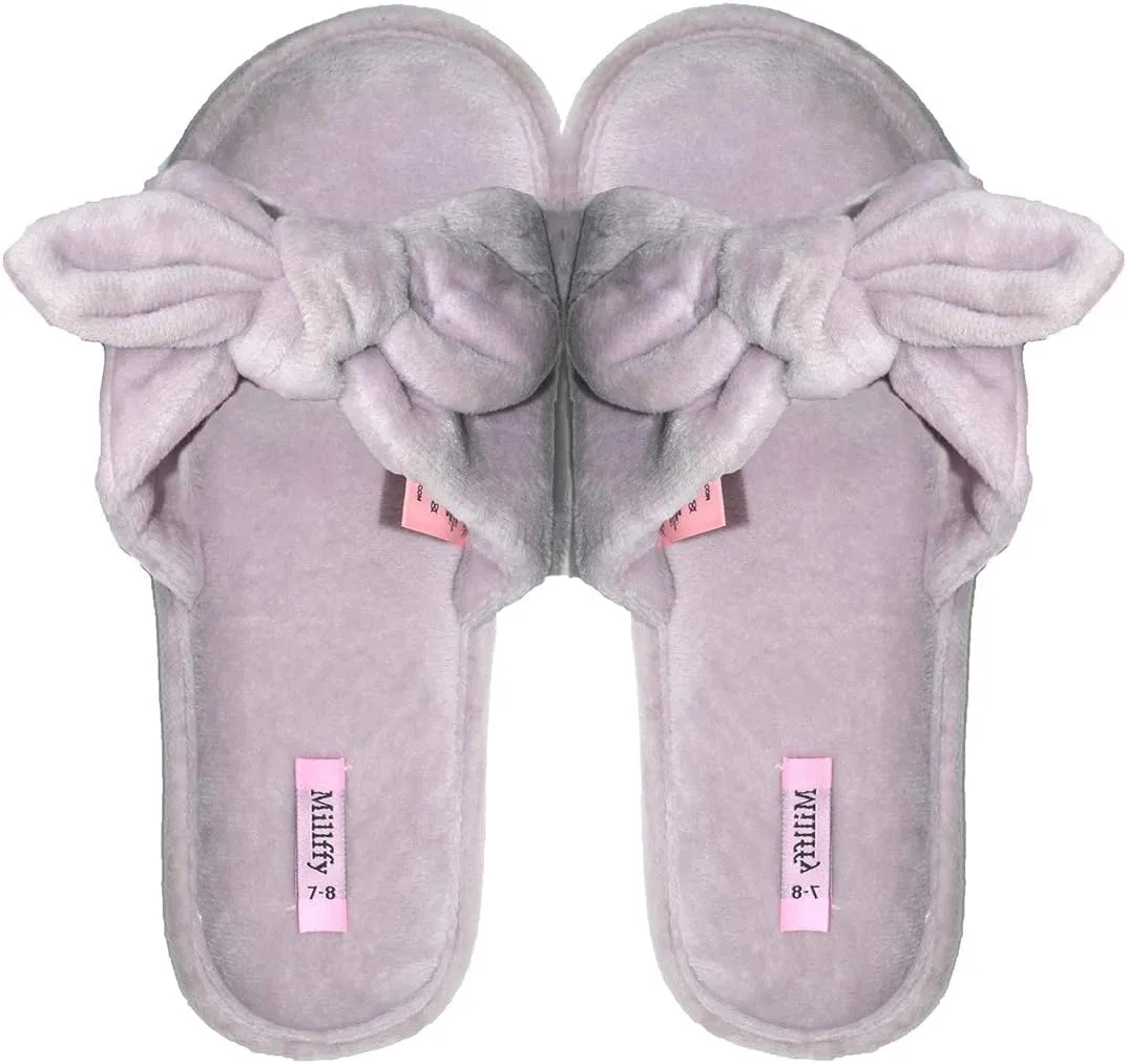 Millffy Summer Slippers for Women Indoor Open Toe Slippers Kawaii Cotton Bedroom Slippers for Womens Sandal Slippers