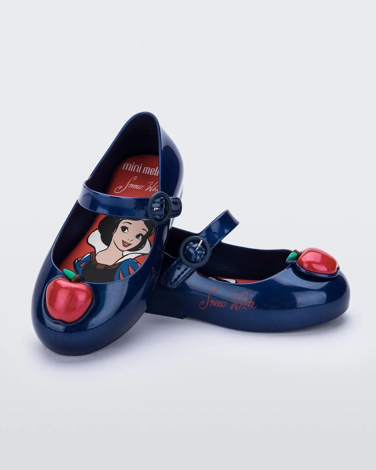 mini melissa Girl's Sweet Love   Disney Princess Mary Jane Jelly Flat for Toddlers & Babies - Jelly Shoes for Little Girls with Adjustable Strap & Side Buckle
