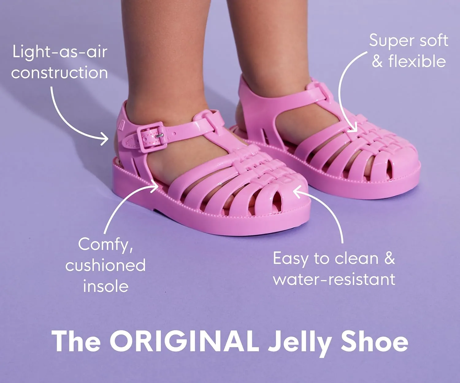 mini melissa Girl's Sweet Love   Disney Princess Mary Jane Jelly Flat for Toddlers & Babies - Jelly Shoes for Little Girls with Adjustable Strap & Side Buckle