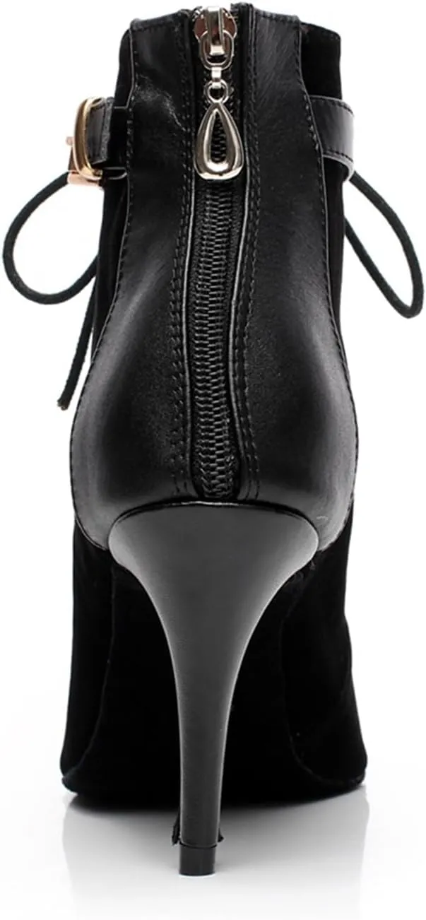 Minishion Dancing Boots Women Latin Ballroom Ankle Dance Shoes Sommer Evening Wedding Party Heeded Sandals