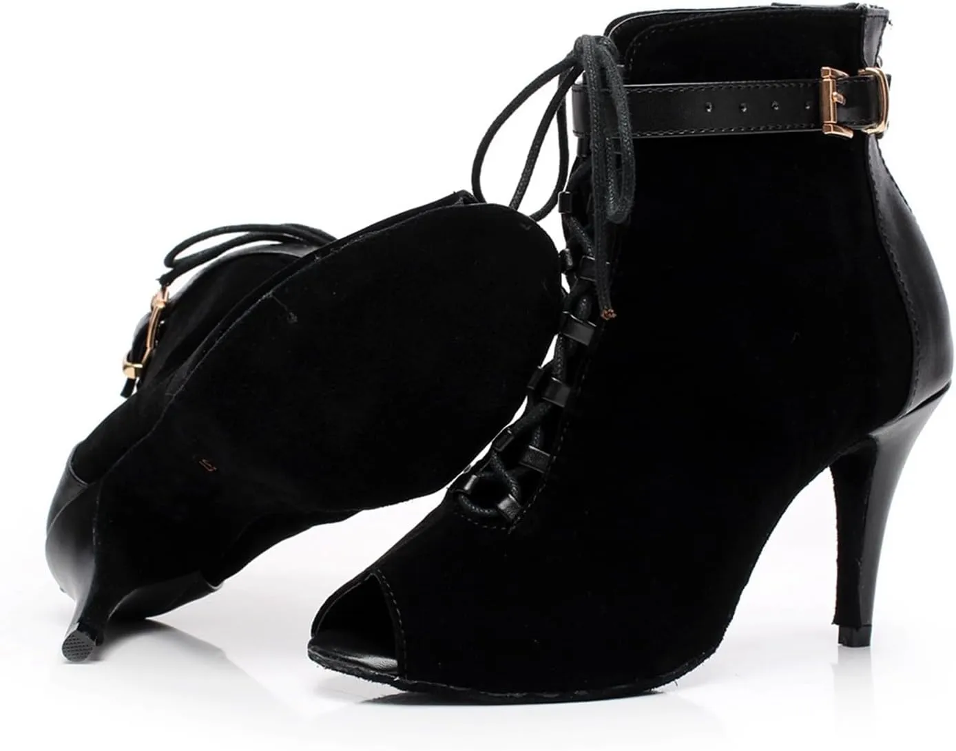 Minishion Dancing Boots Women Latin Ballroom Ankle Dance Shoes Sommer Evening Wedding Party Heeded Sandals