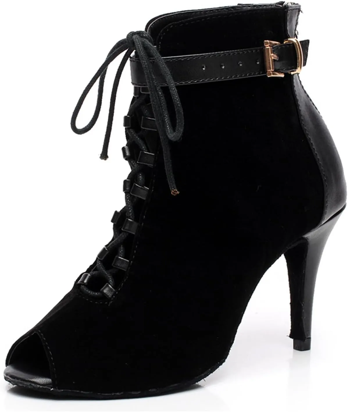Minishion Dancing Boots Women Latin Ballroom Ankle Dance Shoes Sommer Evening Wedding Party Heeded Sandals