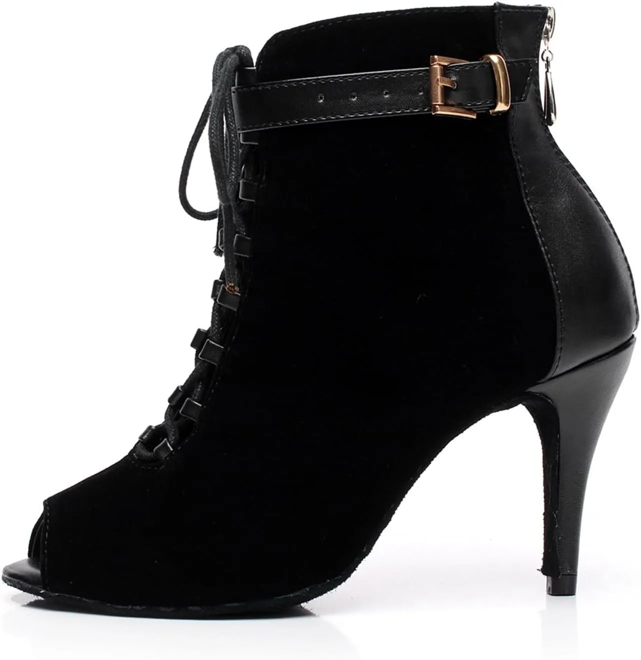 Minishion Dancing Boots Women Latin Ballroom Ankle Dance Shoes Sommer Evening Wedding Party Heeded Sandals