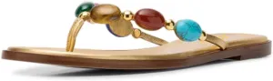miss left Women Jewelled Strap Open Toe Flip Flops Comfortable Insole Slip on Thong Flat Sandals Classic Summer Beach Indoor Outdoor Slippers Size 4-16 US