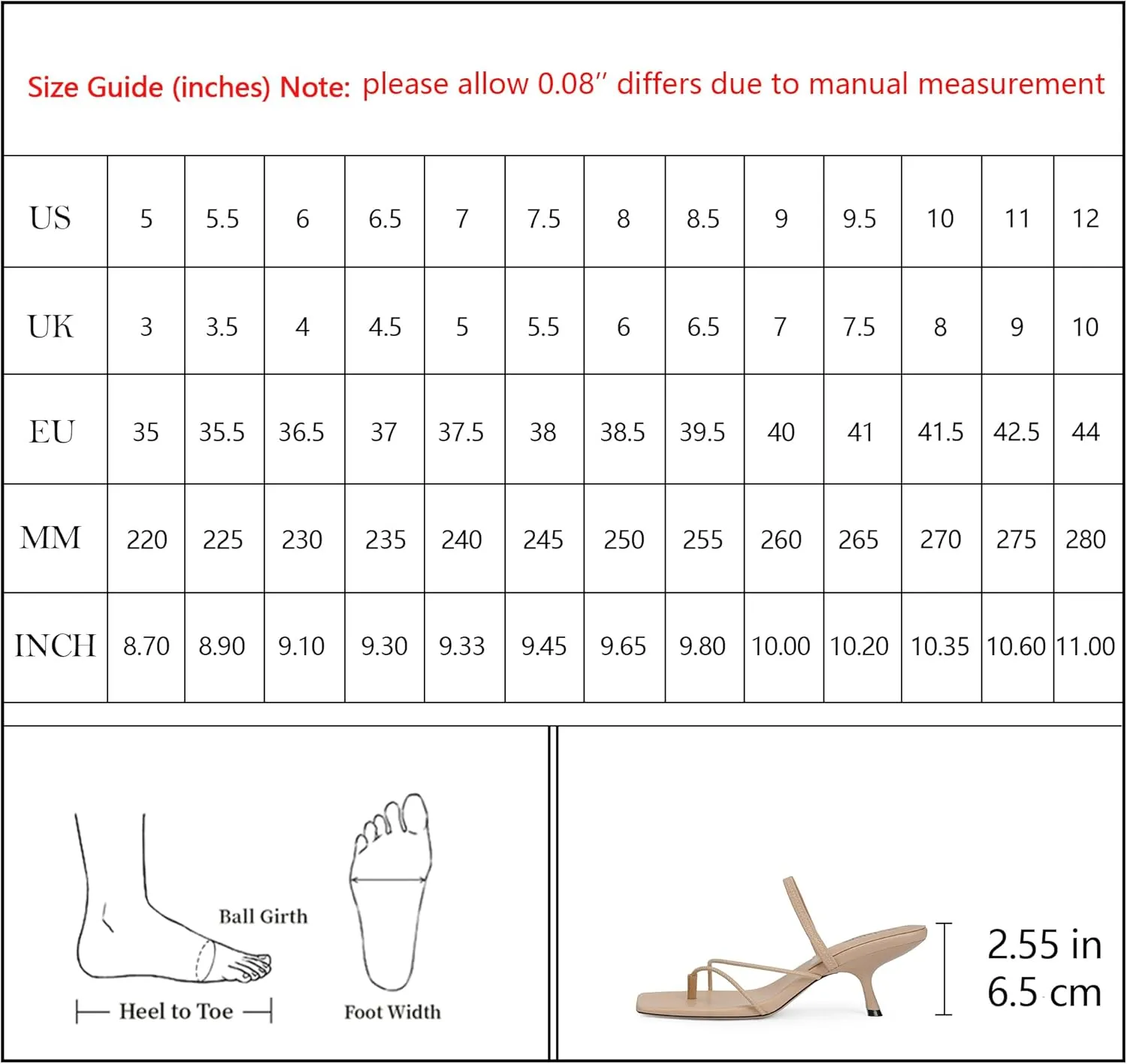 Modatope Flip Flops Sandals for Womens Kitten Heels Square Open Toe Slip on Strappy Comfort Dress Party Shoes