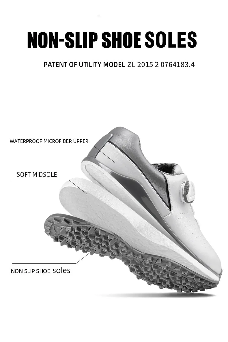 MOEYES M22XZ10 male custom made golf shoes high quality luxury brand anti skid golf shoes