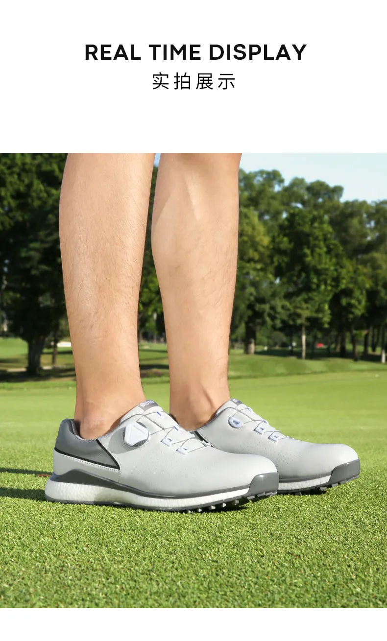 MOEYES M22XZ10 male custom made golf shoes high quality luxury brand anti skid golf shoes