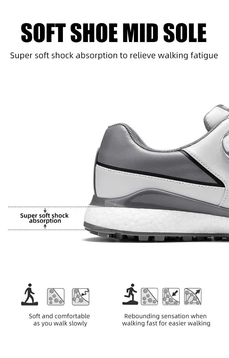MOEYES M22XZ10 male custom made golf shoes high quality luxury brand anti skid golf shoes