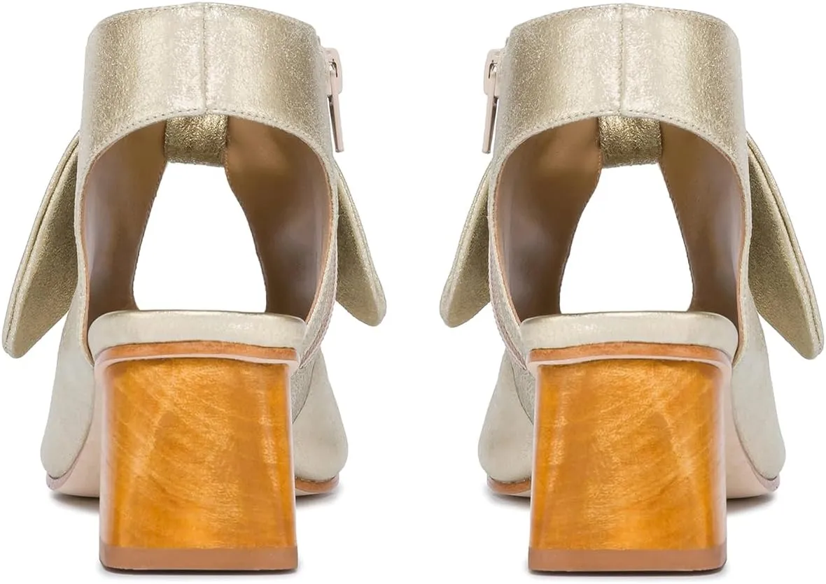 MOOMMO Women Heeled Sandals with Bow Open Toe Low Chunky Block Heel Sandal Booties Cutout 2" Heels Backless Slingback Dress Shoes Peep Toe Back Zipper Suede Sandal Dressy Casual Summer Beach 4-13 M US