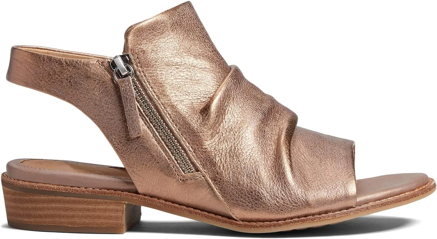 MOOMMO Women Low Block Heel Sandal Booties Peep Toe Side Zipper Sandals Cut Out Backless Chunky Stacked Heel Slingback Ankle Boots Open Toe Pleated Cute Casual Heeled Sandals Dress Party 4-11 M US