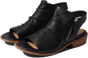 MOOMMO Women Low Block Heel Sandal Booties Peep Toe Side Zipper Sandals Cut Out Backless Chunky Stacked Heel Slingback Ankle Boots Open Toe Pleated Cute Casual Heeled Sandals Dress Party 4-11 M US