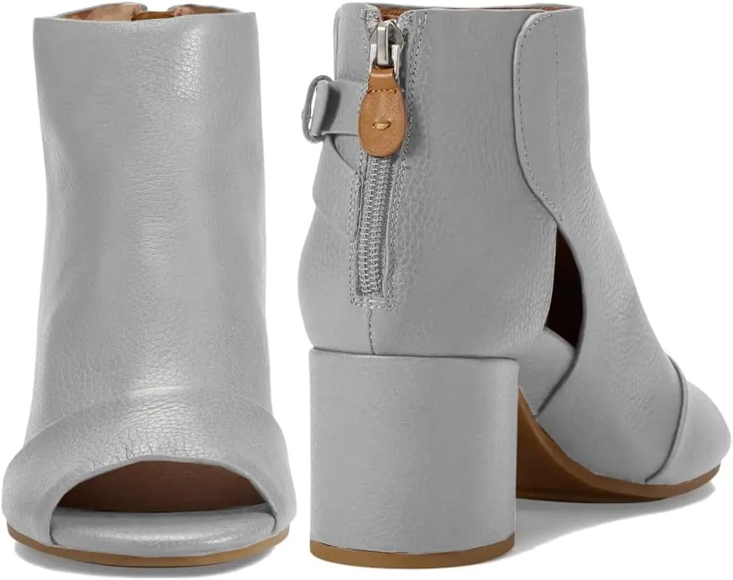 MOOMMO Women Open Toe Booties Sandals Heeled Cutout Peep Toe Summer Ankle Bootie Chunky Block Mid Heel Back Zipper Hollowed Dress Sandal Shoes 2.5" Heels Retro Elegant Office Party Comfort 4-11 M US