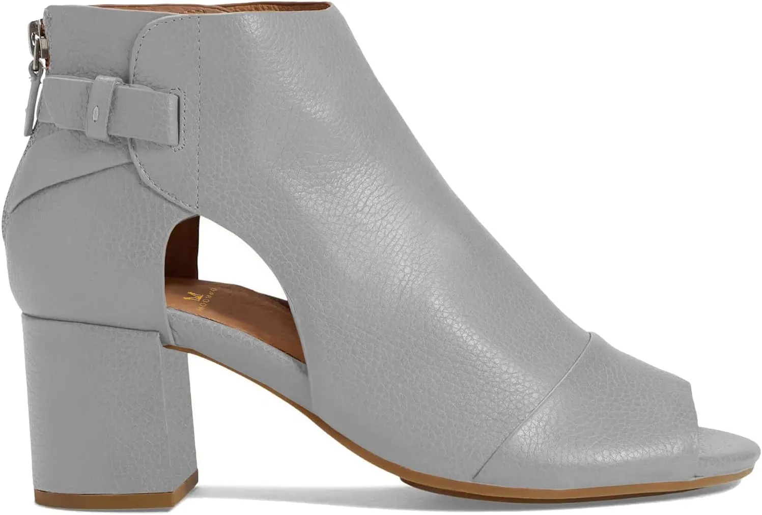 MOOMMO Women Open Toe Booties Sandals Heeled Cutout Peep Toe Summer Ankle Bootie Chunky Block Mid Heel Back Zipper Hollowed Dress Sandal Shoes 2.5" Heels Retro Elegant Office Party Comfort 4-11 M US