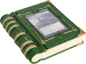 MTG Commander EDH Command Zone/Tray for Magic The Gathering -With Damage, Cast & Life Counters. Store your Commander Deck's Dice & Tokens inside (up to 30 Sleeved Cards)- MTG Accessories Gift. (Green)
