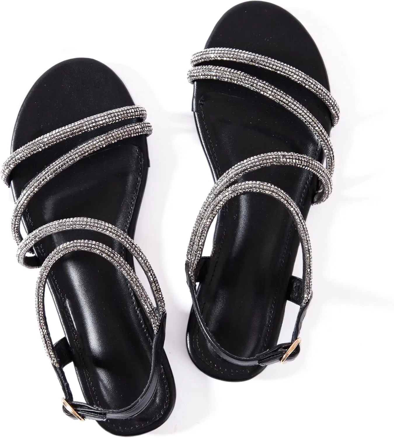 Mtzyoa Women Flat Sandals Dressy Strappy Gladiator Summer Ankle Strap Nude Open Toe Comfortable Wedding Casual Leather Ladies Party Trendy Vacation