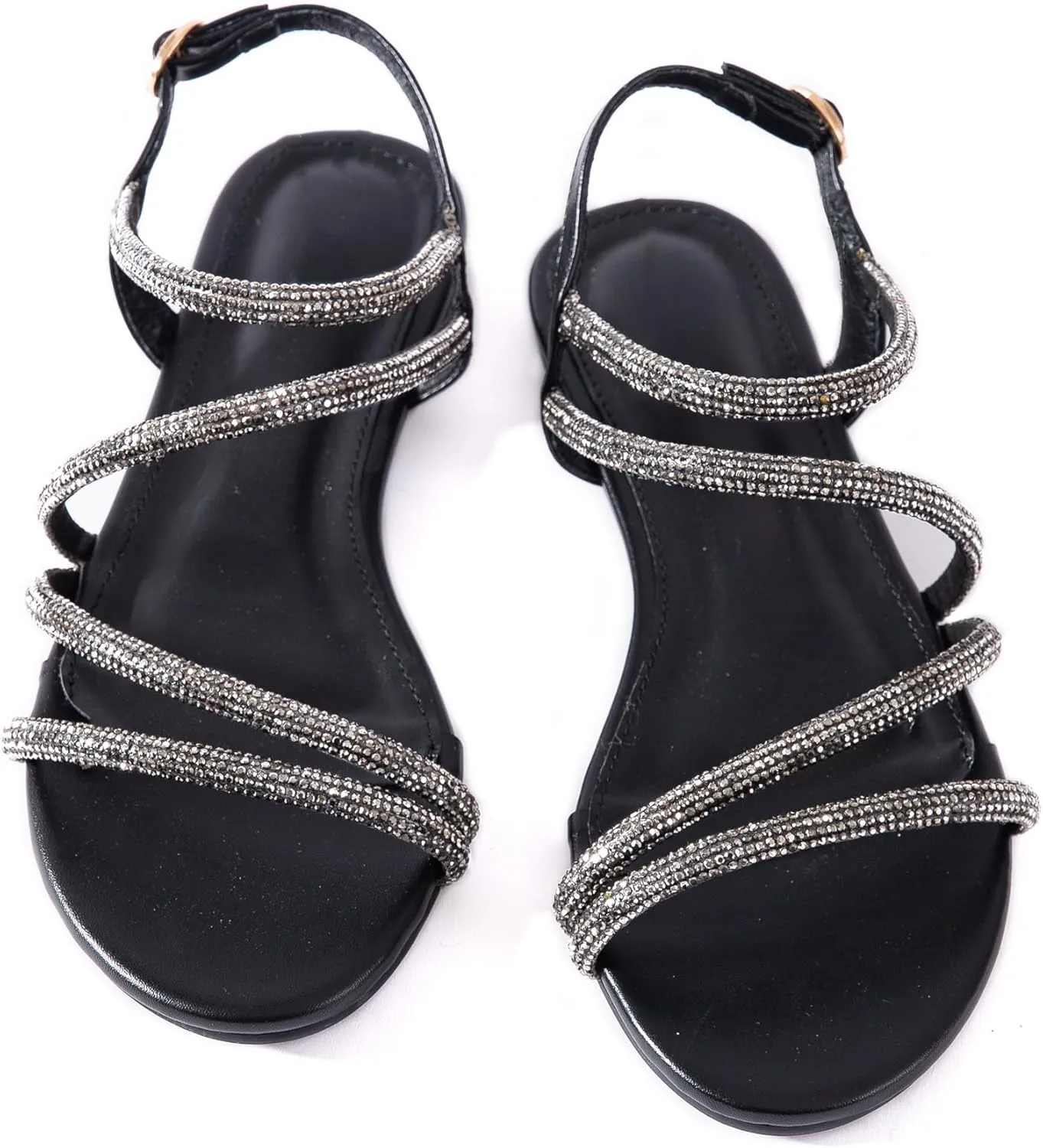 Mtzyoa Women Flat Sandals Dressy Strappy Gladiator Summer Ankle Strap Nude Open Toe Comfortable Wedding Casual Leather Ladies Party Trendy Vacation