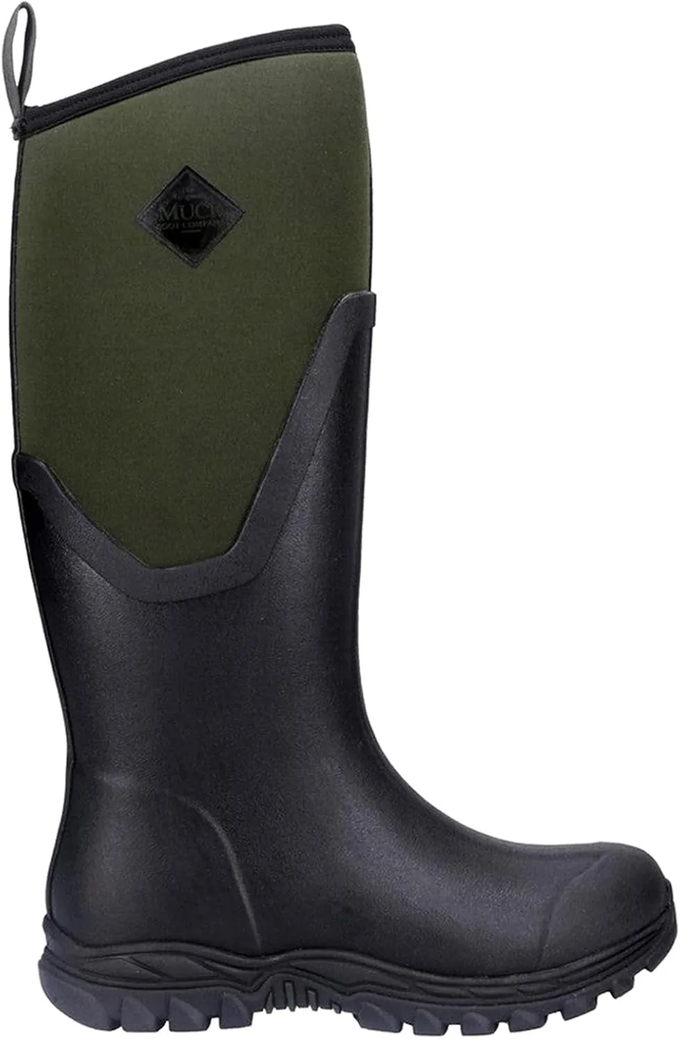 MUCK Boot Womens Arctic Sport II Tall Rubber Textile Black Moss Plain Boots 7 US