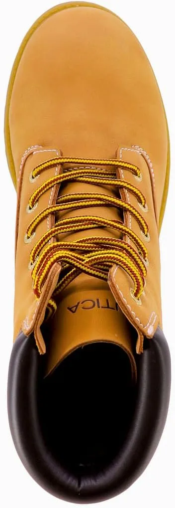 Nautica Mens Casual Lace Up Ankle Boots High Water & Slip Resistant Outdoor Lightweight Utility Leather Shoes for Work, Winter, Walking, Construction.